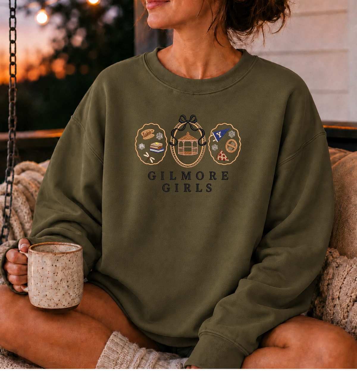 Gilmore Girls Embroidered Sweatshirt | Cozy Stars Hollow Crewneck